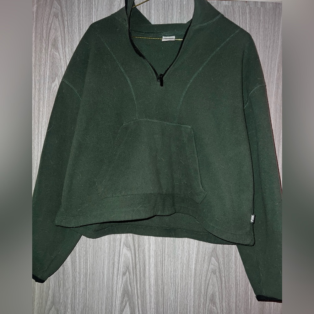 PINK Cropped Quarter Zip